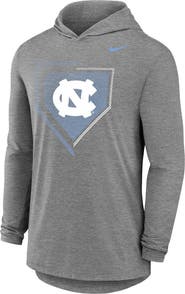 Nike Men's Nike Gray North Carolina Tar Heels 2026 NCAA Baseball Men's College World Series Dugout Long Sleeve Hooded T-Shirt