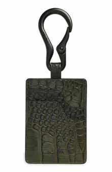 ASHYA Croc Embossed Leather Card Holder