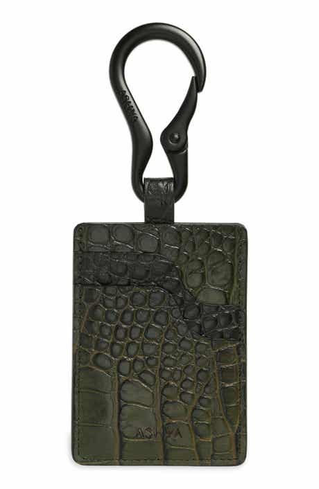 ASHYA Croc Embossed Leather Card Holder