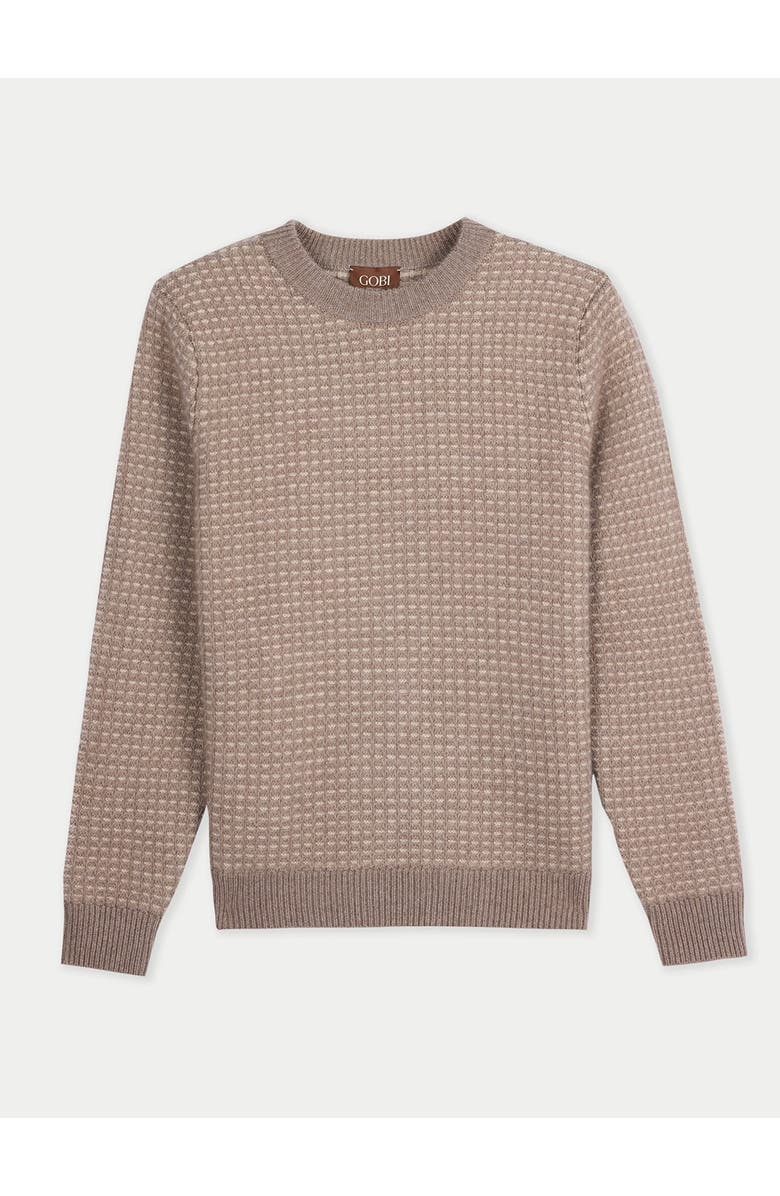 Gobi Cashmere Cashmere Waffle Knit Sweater, Main, color, Taupe