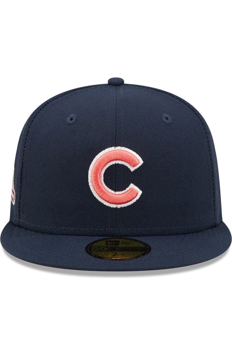 New Era Men's New Era Navy Chicago Cubs Wrigley Field 100th Anniversary Lava Undervisor 59FIFTY Fitted Hat, Alternate, color,