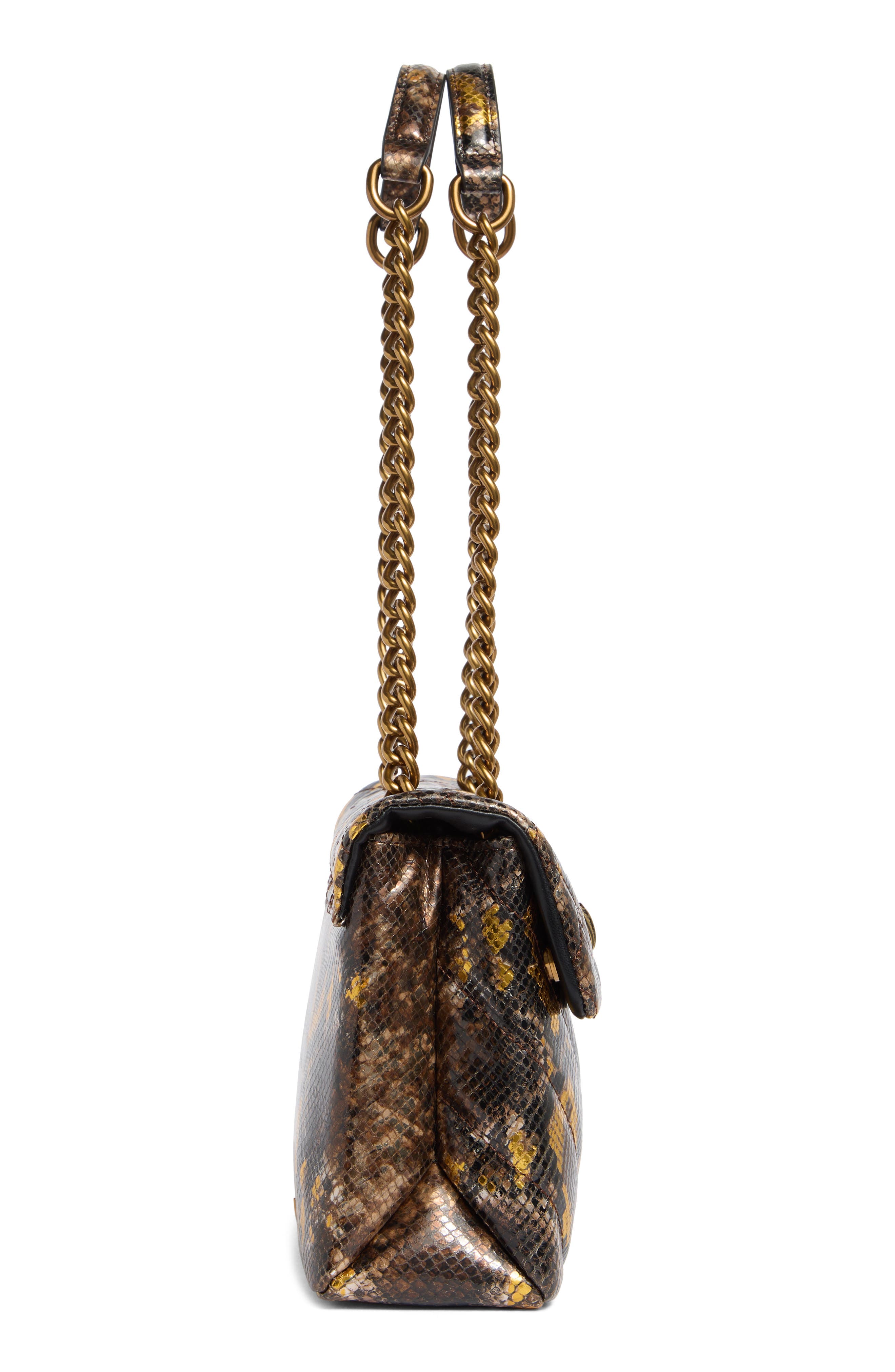 Kurt Geiger London Kensington Snake Print Shoulder Bag, Alternate, color, 