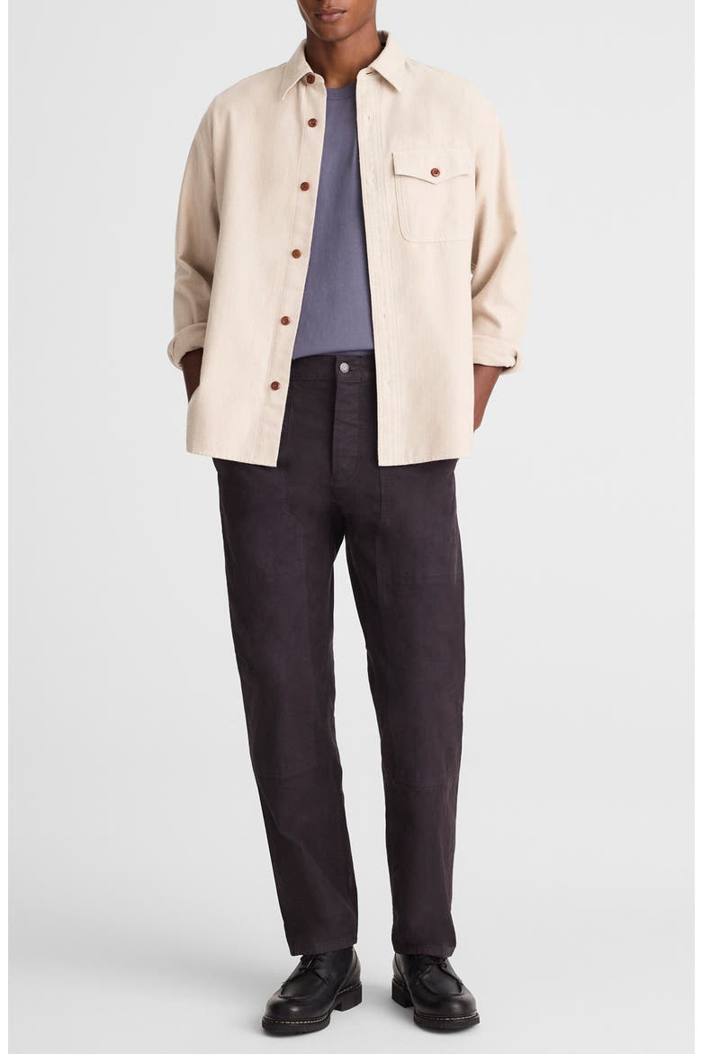 Cotton Herringbone Work Shirt, Alternate, color, OAT HERRINGBONE
