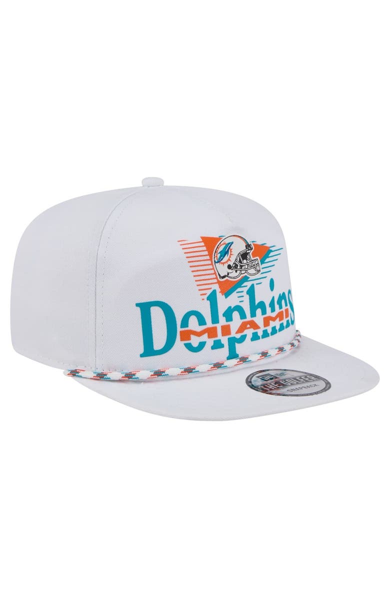 New Era Men's New Era White Miami Dolphins Collide Golfer Snapback Hat, Alternate, color, 