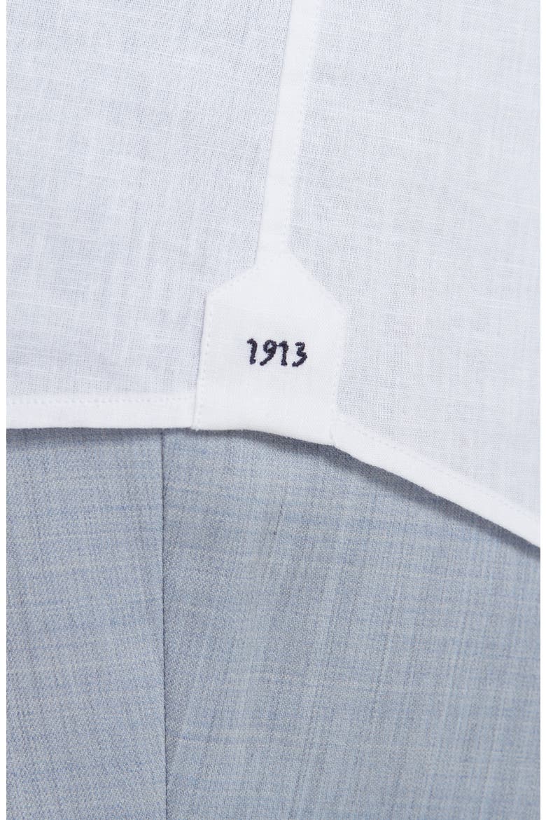 Abbott Contemporary Fit Linen & Cotton Button-Up Shirt, Alternate, color, ECRU