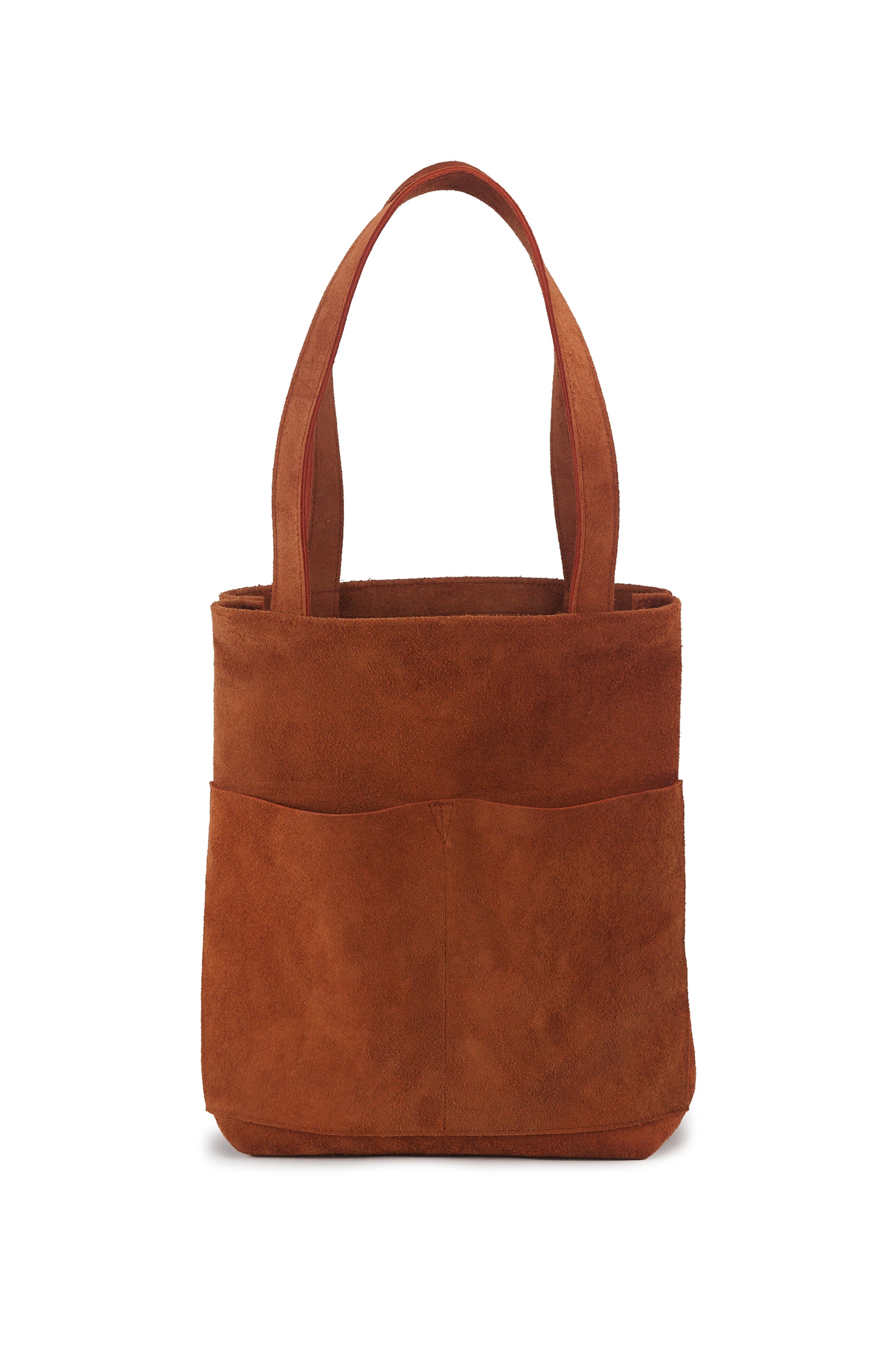 Ezra Arthur Brooklyn Nubuck Suede Leather Tote Bag, Main, color, Sedona