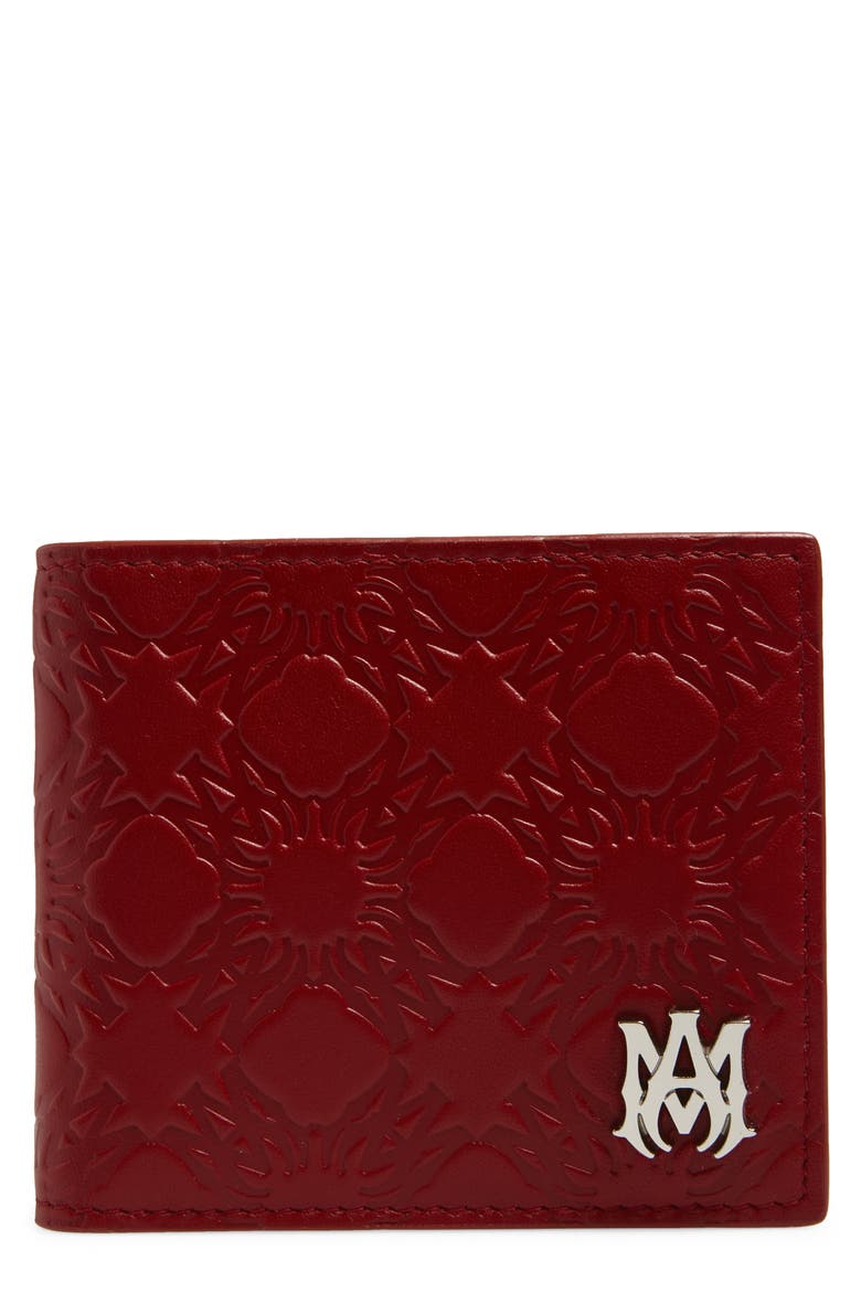 MA Quad Leather Bifold Wallet, Main, color, RED ROSE