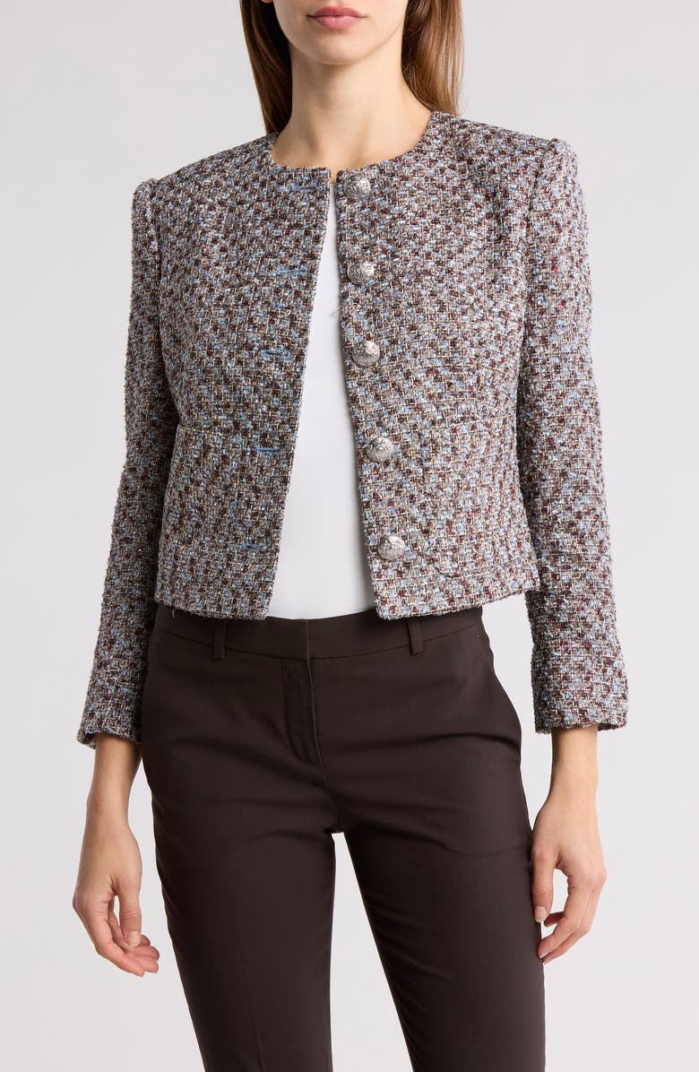 Veronica Beard Nathan Shimmer Tweed Jacket, Main, color,