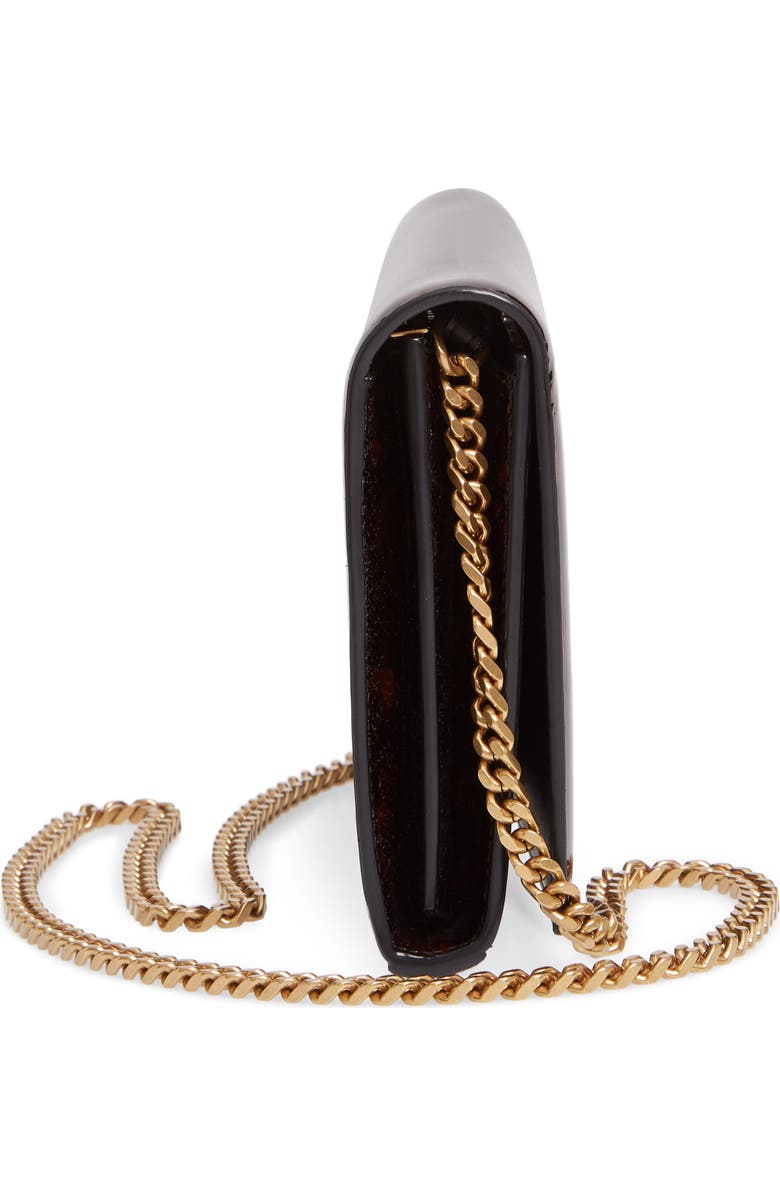 Saint Laurent Kate Calfskin Leather Wallet on a Chain, Alternate, color,