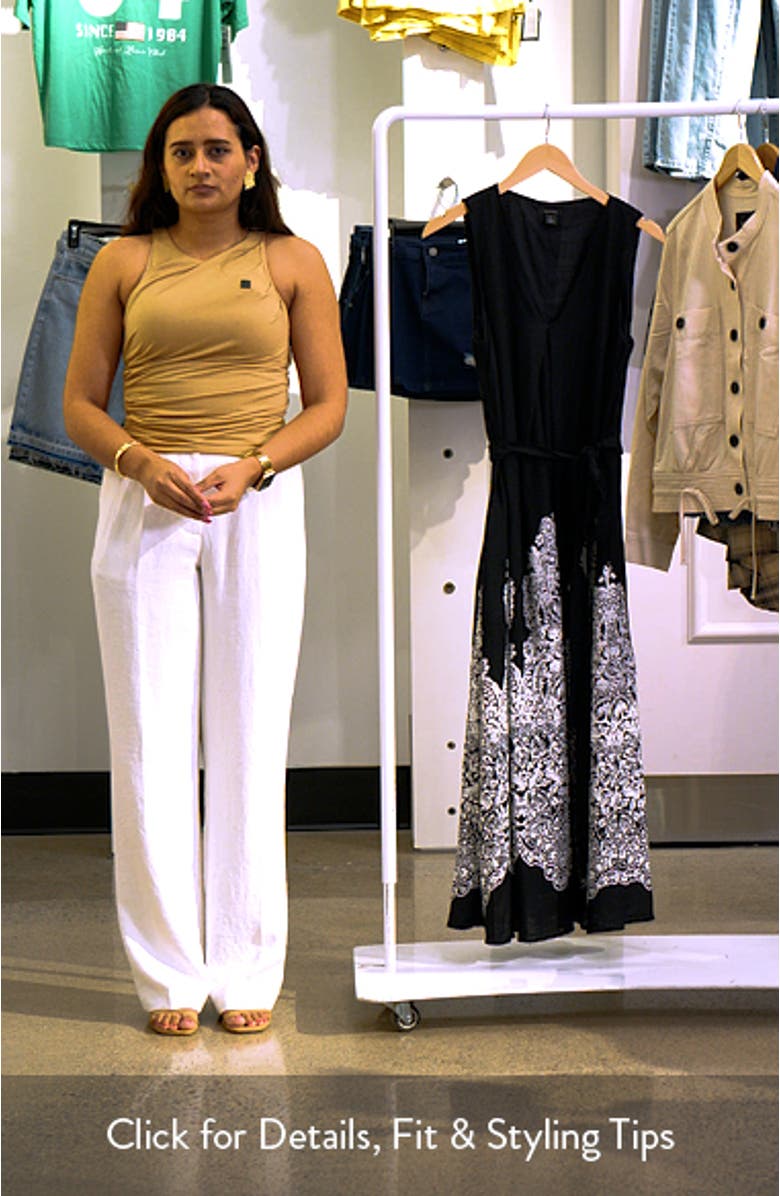 Tie Waist Sleeveless Maxi Dress, sales video thumbnail