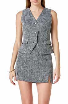 Endless Rose Tweed Button Vest