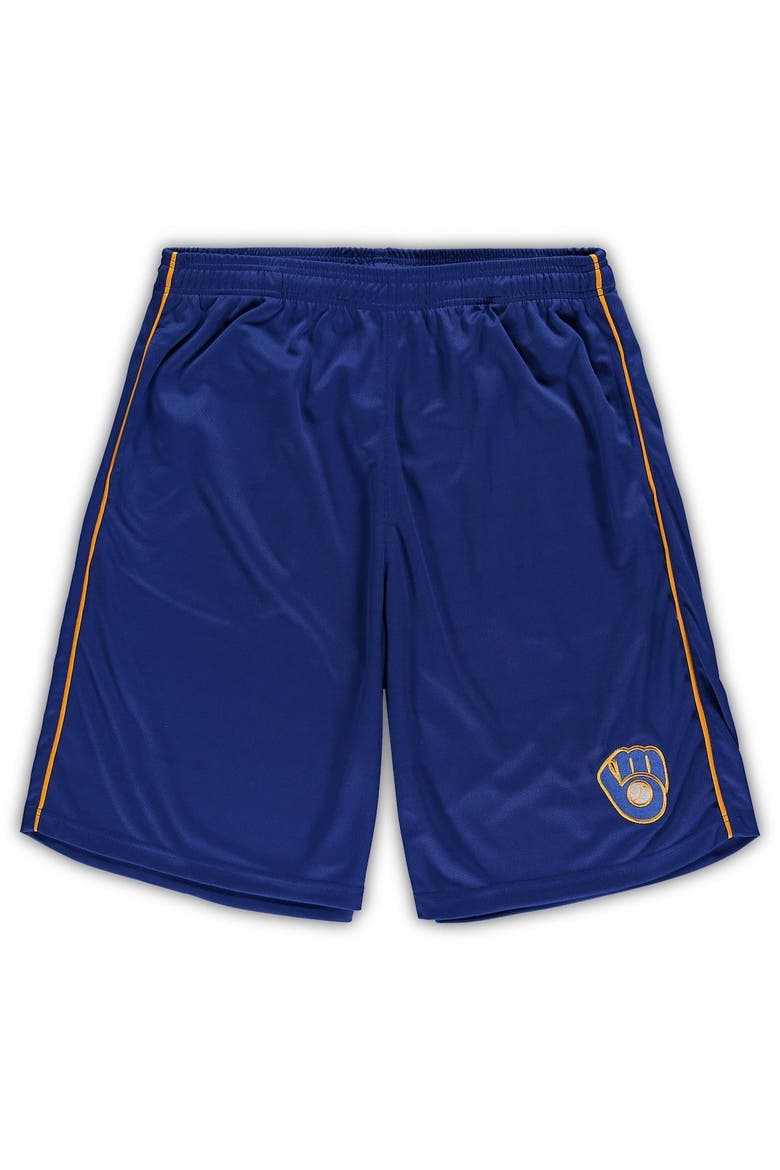 Men's Profile Royal Milwaukee Brewers Big & Tall Mesh Shorts, Alternate, color, Royal