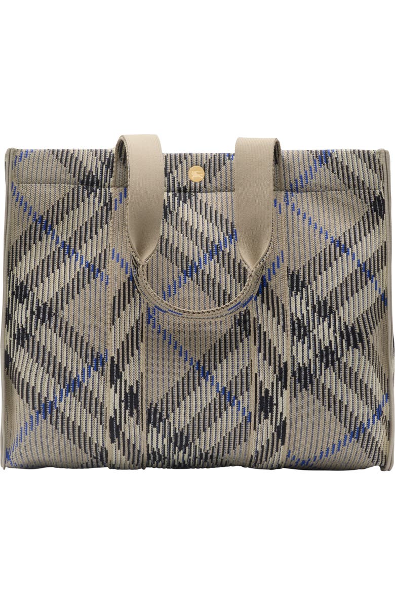 Burberry Medium Check Knitted Tote, Alternate, color,