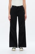 Bayeas High Waist Raw Hem Wide Leg Jeans