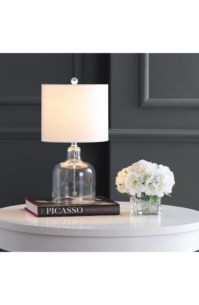 JONATHAN Y Gemma Glass Bell LED Table Lamp, Alternate, color, Clear