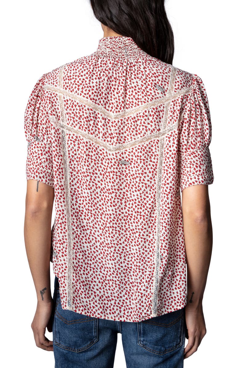 Zadig & Voltaire Tupelo Tiny Hearts Blouse, Alternate, color,