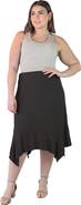 24seven Comfort Apparel Knee Length Elastic Waist Skirt