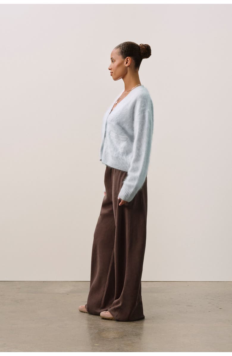 NAKED CASHMERE Brushed Cashmere Boxy Cardigan w/ Shell Btns, Alternate, color, Cloud