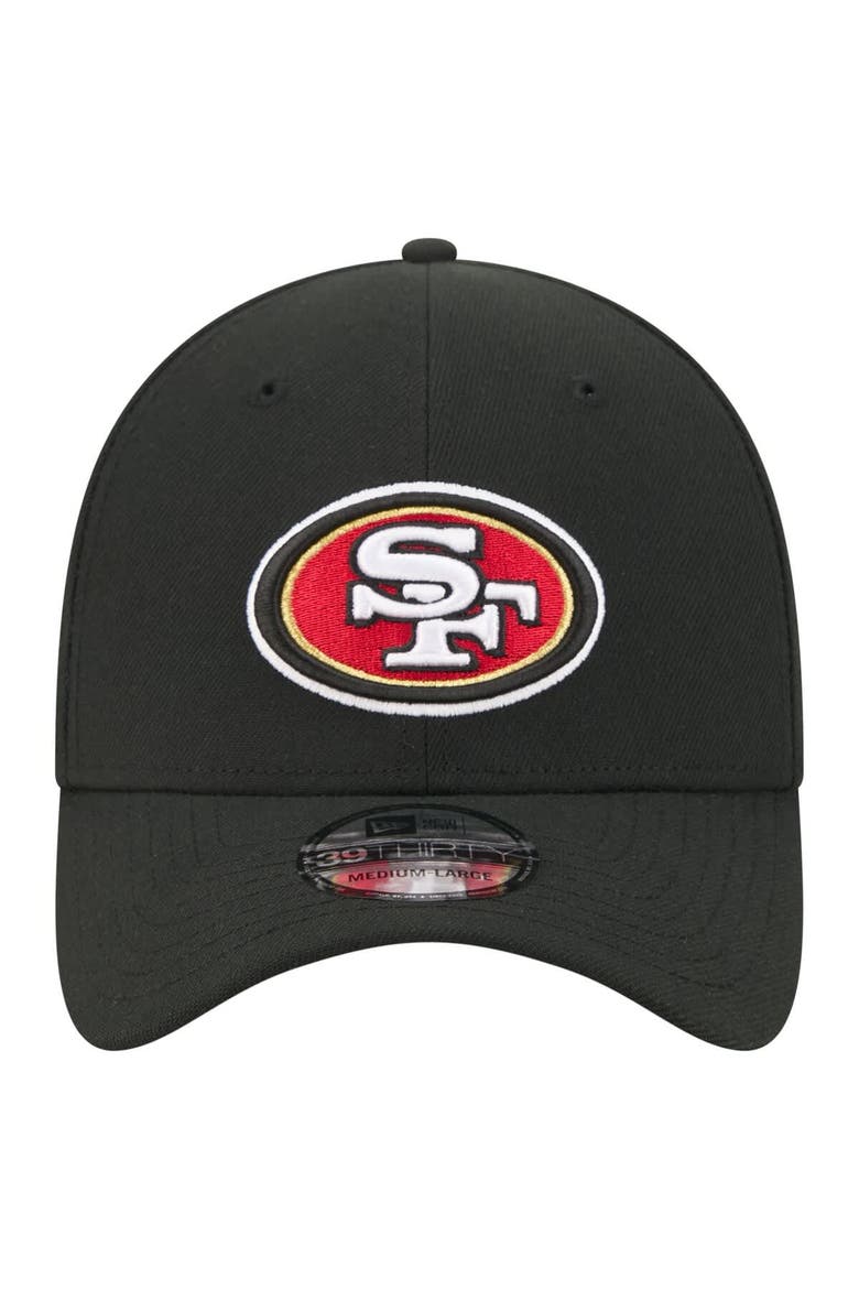 Men's New Era  Black San Francisco 49ers Core Team 39THIRTY Flex Hat, Alternate, color, Black