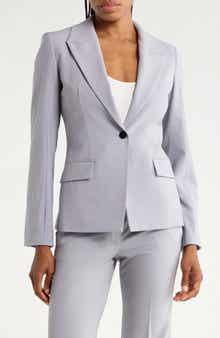 Angled Wool Blend Blazer