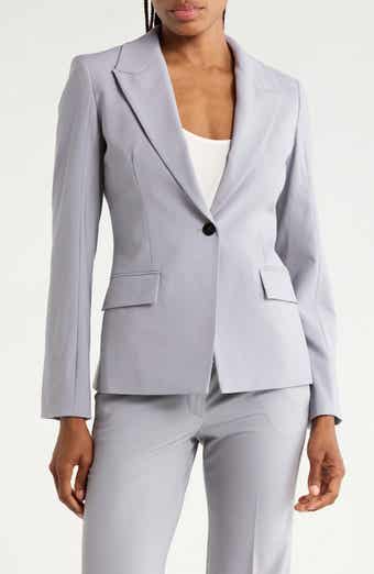 Angled Wool Blend Blazer