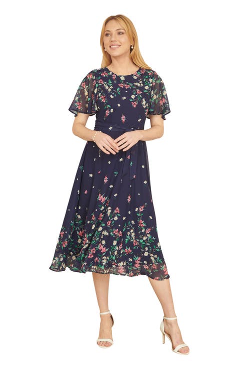 Daisy Mirror Placement Skater Dress