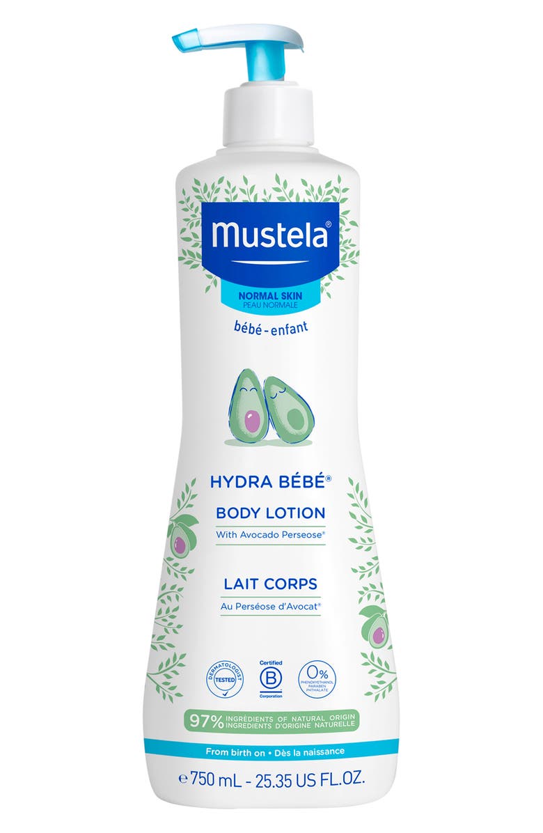 Mustela<sup>®</sup> Hydra Bébé<sup>®</sup> Body Lotion with Avocado Perseose, Main, color, White