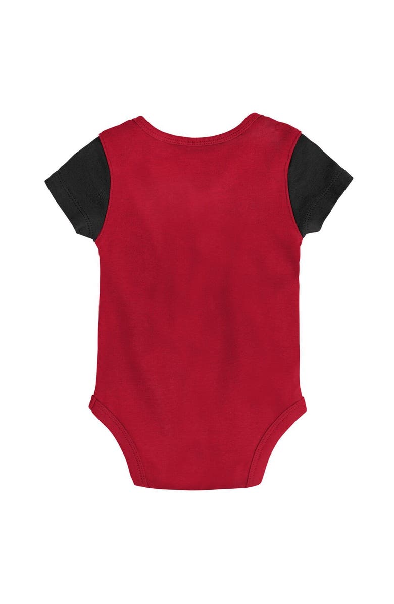 Outerstuff Newborn & Infant Red/Black Atlanta Falcons Little Champ Three-Piece Bodysuit Bib & Booties Set, Alternate, color, 