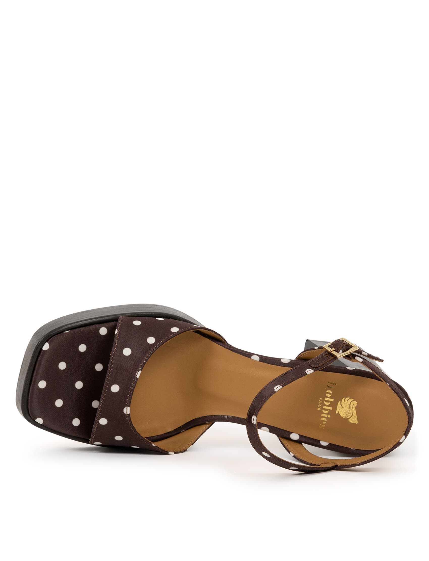 Lenka Heeled Sandals, Alternate, color, Mocha Dots