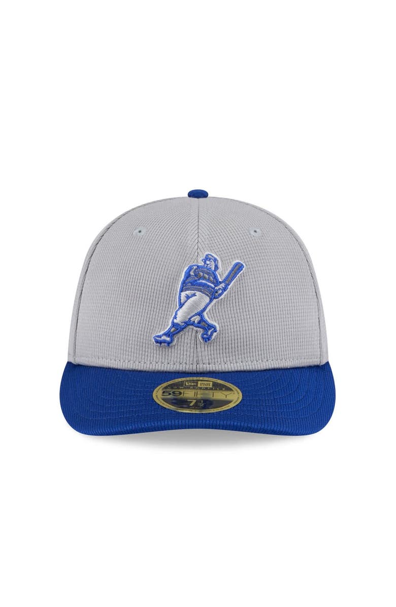 New Era Men's New Era Gray/Royal Milwaukee Brewers 2025 Batting Practice Low Profile 59FIFTY Fitted Hat, Alternate, color, Gray