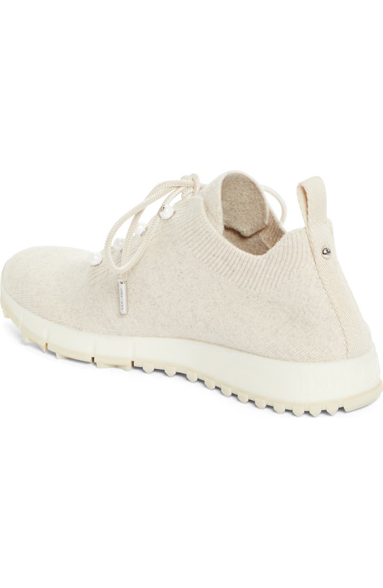 Jimmy Choo Veles Imitation Pearl Knit Sneaker, Alternate, color,