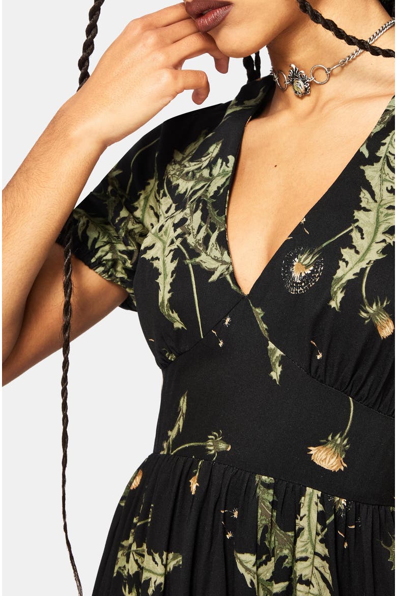 Cimora Puff Sleeve Maxi Dress, Alternate, color, Black