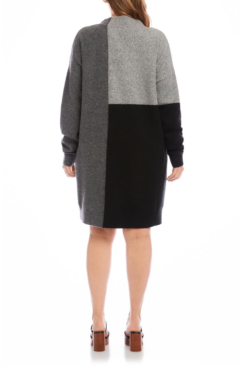 Colorblock Long Sleeve Sweater Dress, Alternate, color, MULTI COLOR
