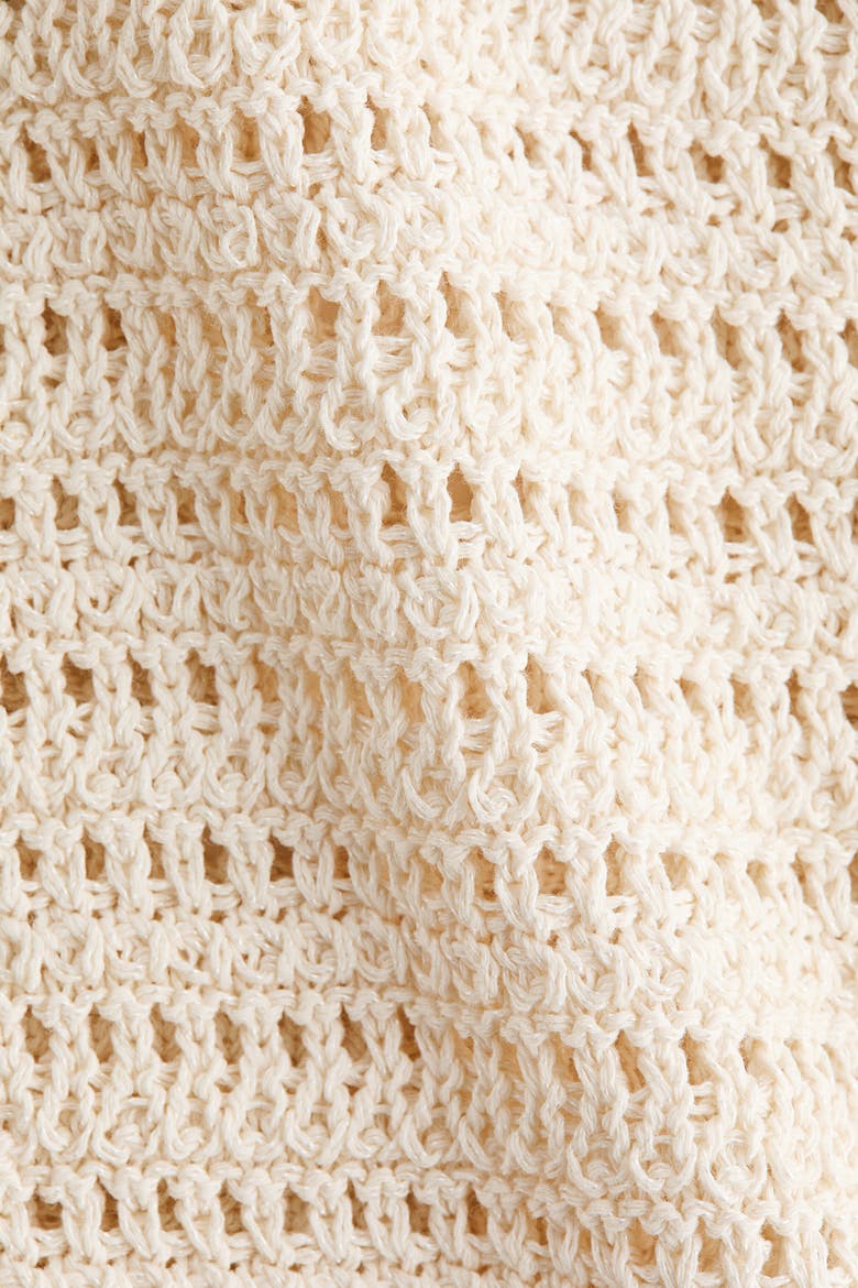 Pointelle-knit Cardigan, Alternate, color, Cream