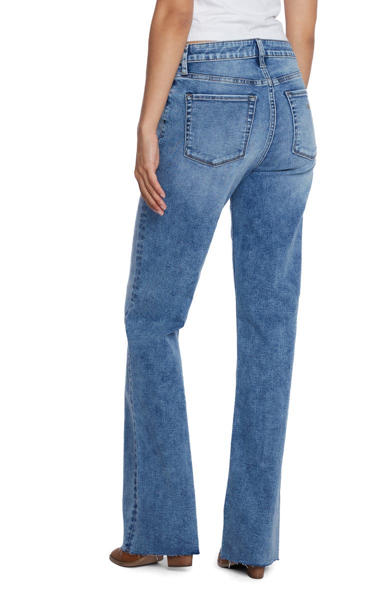 Wash Lab Denim Olivia Raw Hem High Waist Flare Jeans, Alternate, color, Sea Blue