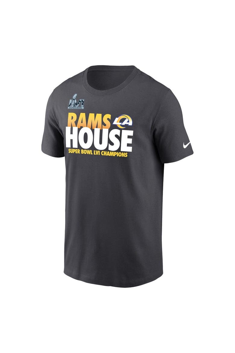 Men's Nike Anthracite Los Angeles Rams Super Bowl LVI Champions Alternate Local Pack T-Shirt, Alternate, color, Anthracite
