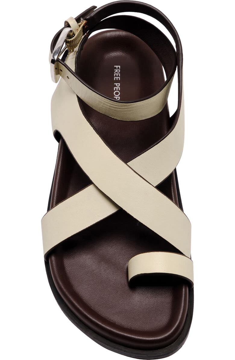 Free People Anya Ankle Strap Toe Loop Sandal, Alternate, color, Ecru