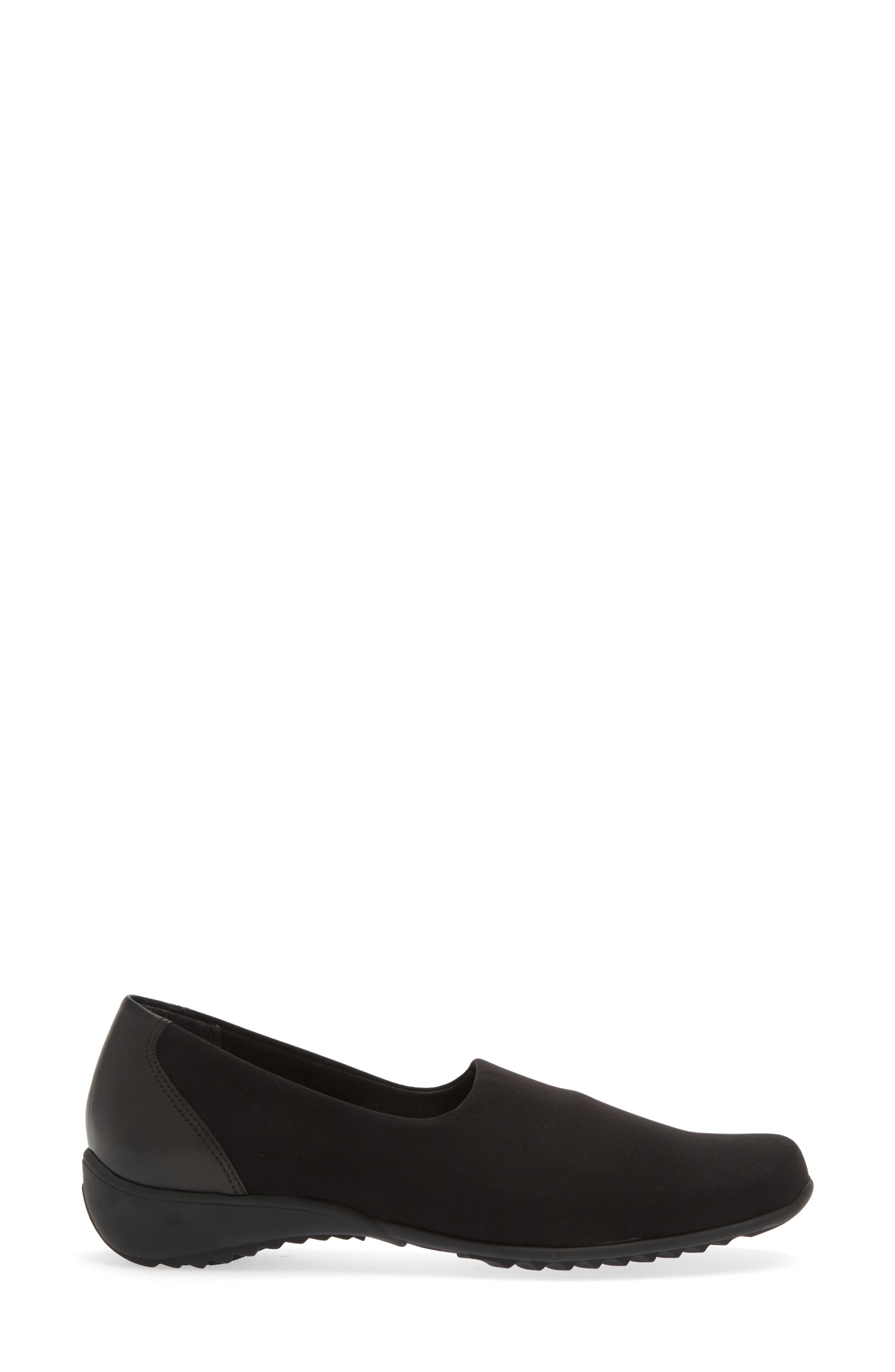 Munro Traveler Slip-On - Multiple Widths Available, Alternate, color, Black Stretch Fabric