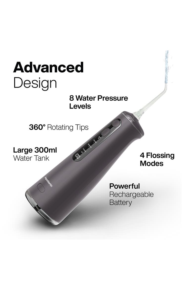 Elite Rechargeable Water Flosser, Alternate, color, CHARCOAL