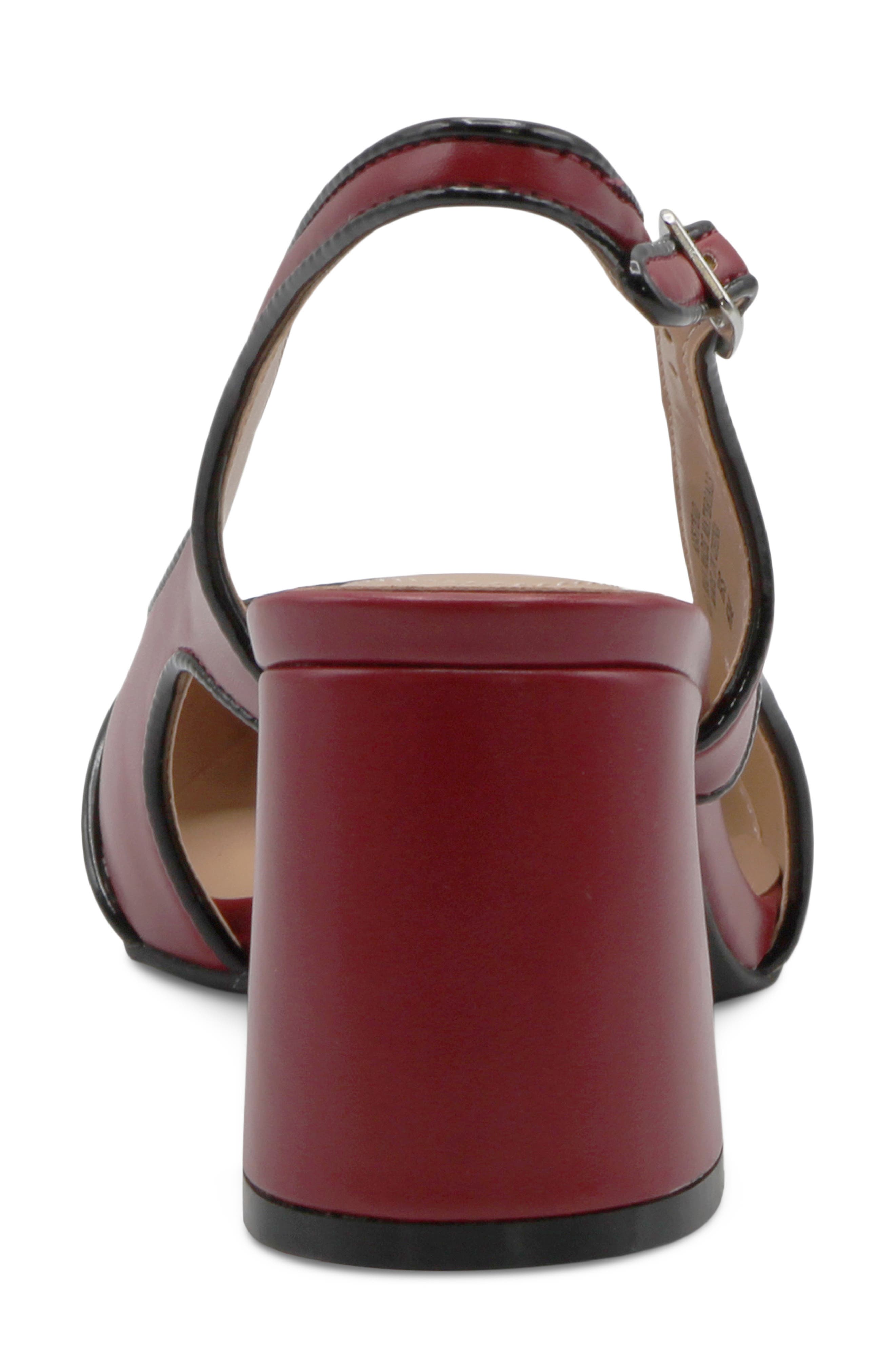 Charles David Anstead Slingback Pointed Toe Pump, Alternate, color, Red/ Black