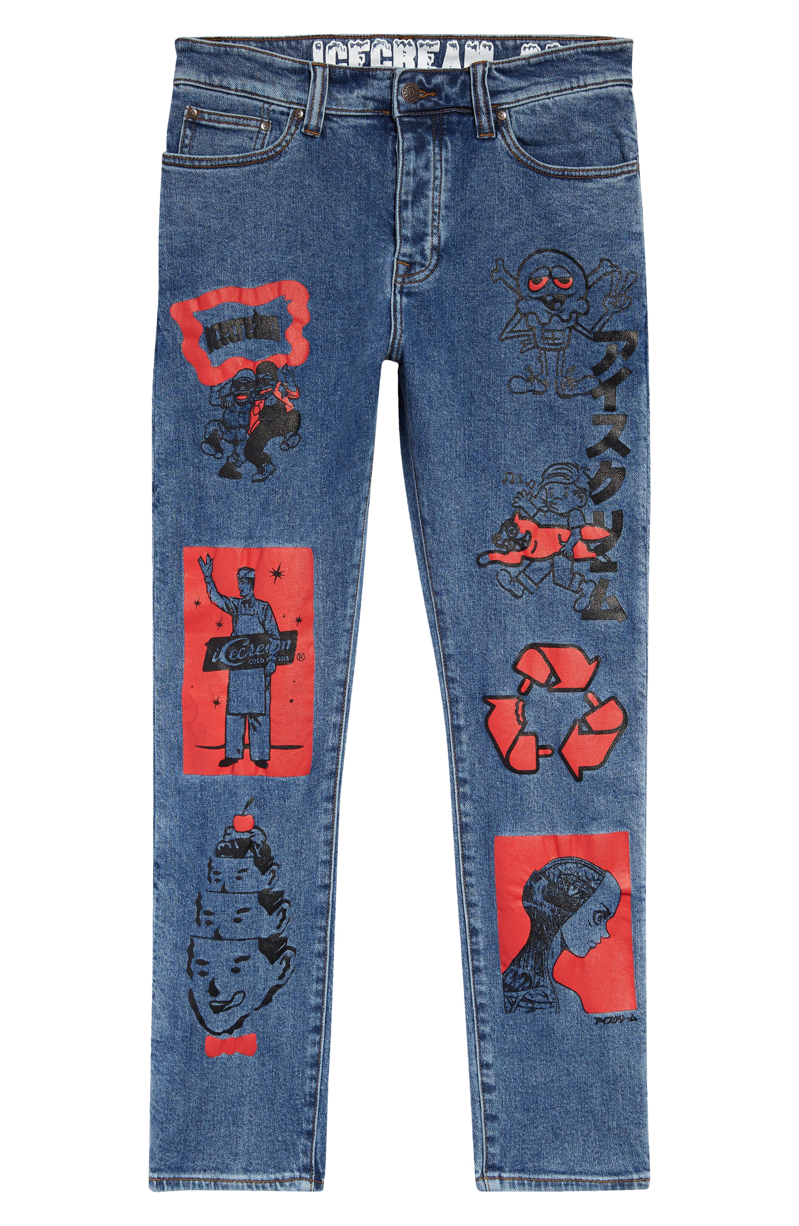 ICECREAM Men's Infamous Straight Leg Jeans