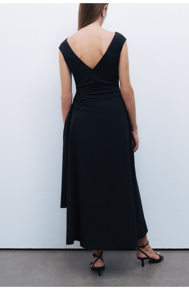 Nocturne Tie Detail Midi Dress, Alternate, color, 