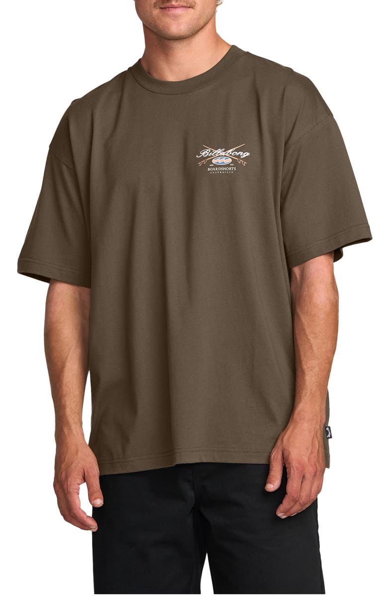 Billabong Crossboards Graphic T-Shirt, Main, color, Brown