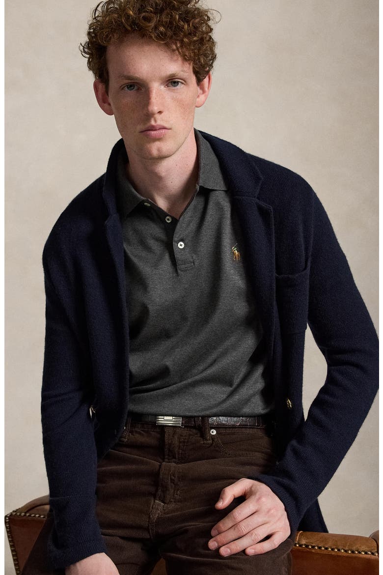 Pima Cotton Polo, Alternate, color, GREY HTR