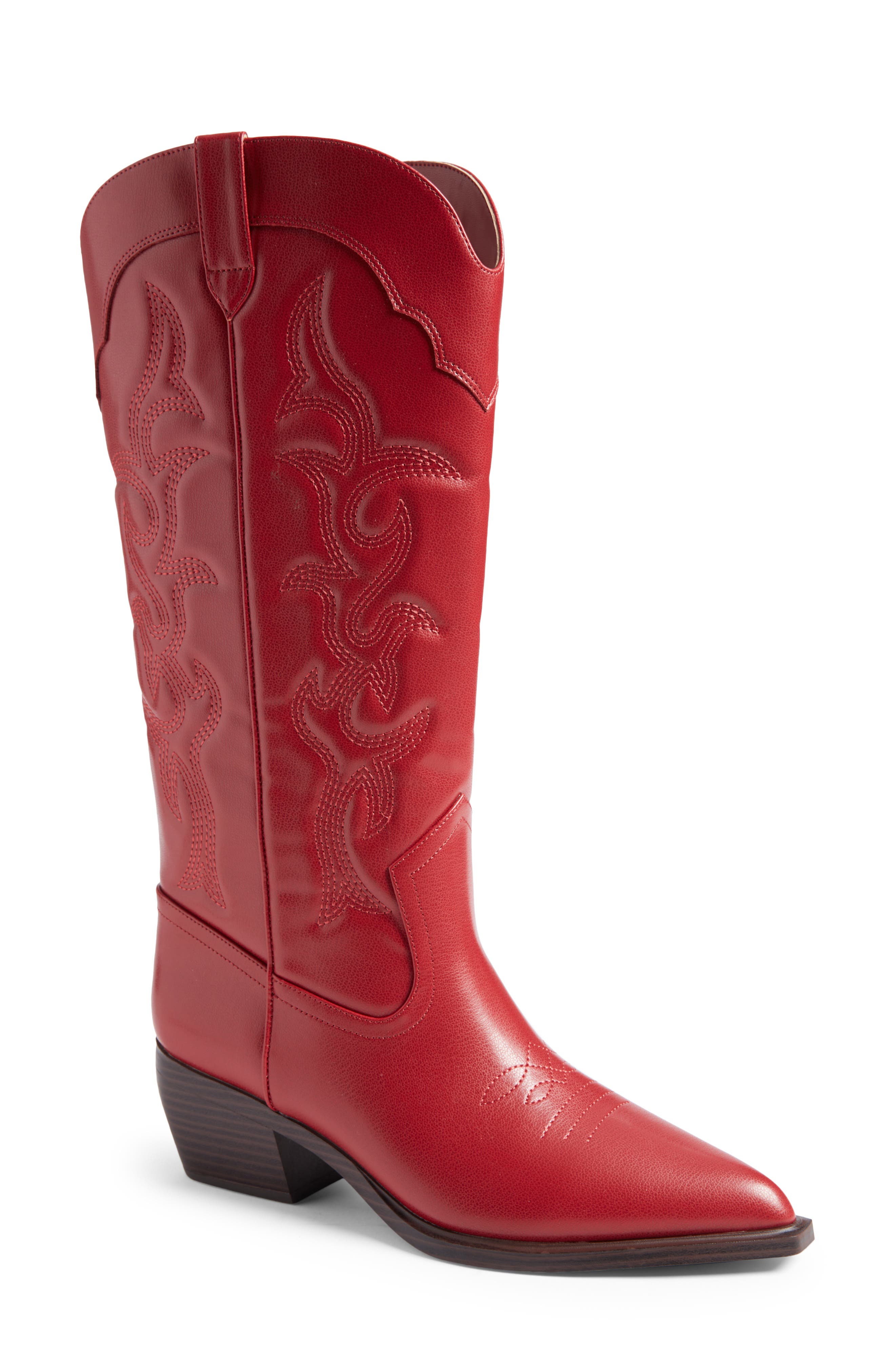 Rory Western Boot, Main, color, RED CRIMSON