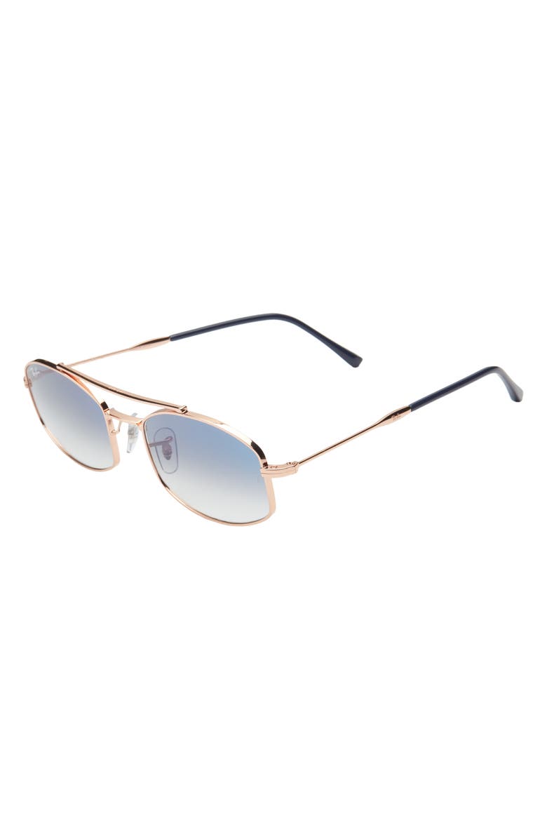 Ray-Ban RB3719 54mm Oval Sunglasses, Alternate, color, Rose Gold