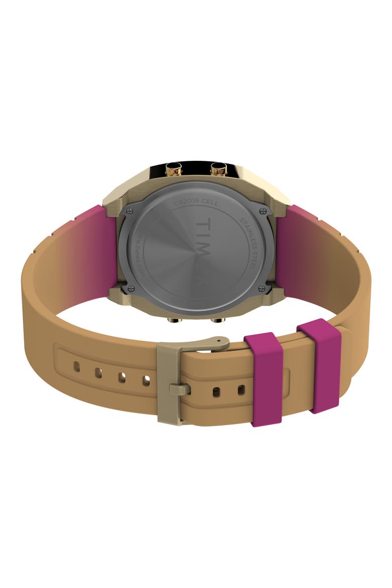 T80 Digital Chronograph Resin Strap Watch, 36.5mm, Alternate, color, PINK