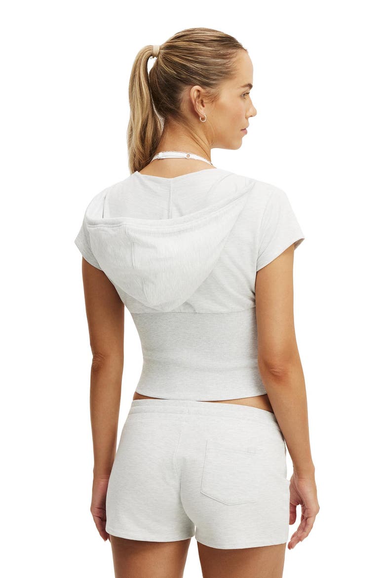 Women's Active Sculpt Fleece Cap Sleeve Zip Through, Alternate, color, Cloudy Grey Marle