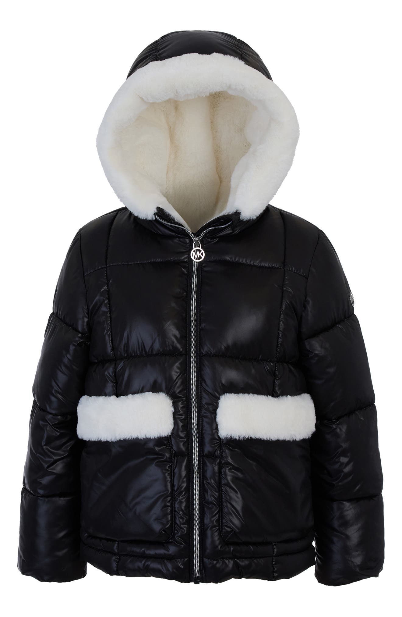 Michael Kors Kids' Double Pocket Faux Fur Lined Parka