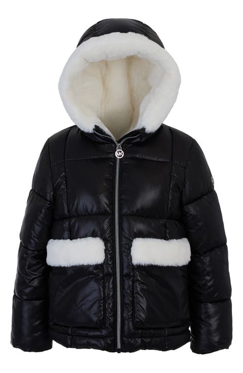 Kids' Double Pocket Faux Fur Lined Parka (Big Kid)